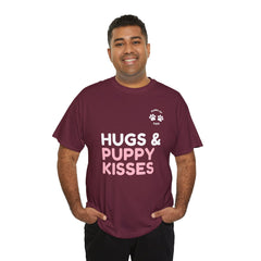 Hugs & Puppy Kisses Dog Mom or Dad Unisex T-Shirt - Gifts for Pet-Loving Parents |Unisex Heavy Cotton GildanTee | Paws Up Life, LLC