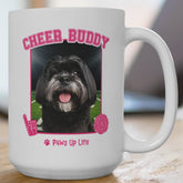 Black Lhasa Apso Football Cheer Buddy Cheerleading Dog 15oz Large Coffee Mug Ceramic Drinkware Tea Washable | Paws Up Life, LLC