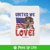 German Shorthaired Pointer Dog United We Love Fleece Sherpa Blanket - Perfect for Snuggling and Cozy Napping