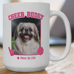 Pekinese Football Cheer Buddy Cheerleading Dog 15oz Large Coffee Mug Ceramic Drinkware Tea Washable | Paws Up Life, LLC