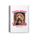 Groodle Football Cheer Buddy Cheerleading Dog Spiral Notebook for Office and Home - Ruled Line | Paws Up Life, LLC