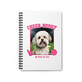 Maltese Football Cheer Buddy Cheerleading Dog Spiral Notebook for Office and Home - Ruled Line | Paws Up Life, LLC