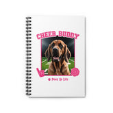 Bloodhound Football Cheer Buddy Cheerleading Dog Spiral Notebook for Office and Home - Ruled Line | Paws Up Life, LLC
