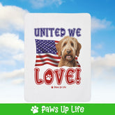 Labradoodle Dog United We Love Fleece Sherpa Blanket - Perfect for Snuggling and Cozy Napping | Paws Up Life, LLC
