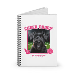 Giant Schnauzer Football Cheer Buddy Cheerleading Dog Spiral Notebook for Office and Home - Ruled Line | Paws Up Life, LLC