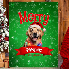 Merry Pawmas Blanket Mockup