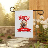 Merry Pawmas Personalized Dog Garden Flag - Merry Christmas Holiday Gift for Dog Lovers