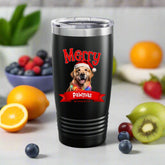 Merry Pawmas Personalized Tumbler for Dog Lovers Christmas Holiday Gift. Over 100 Breeds.