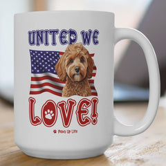 Cavoodle Dog United We Love 15oz Large Coffee Mug Ceramic Drinkware Tea Washable