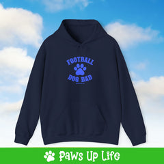 Football Dog Dad Football Unisex Hoodie Hooded Sweatshirt Classic Cotton | Paws Up Life, LLC