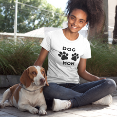 Dog Mom Soft Style Tee By Gildan| Perfect Gift For Her| Mother's Day, Birthday, Christmas, New Puppy, New Pet Owner, Pet Adoption | Paws Up Life, LLC
