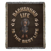 Dachshund Heirloom Brown Blanket: Premium Quality Wiener Dog Throw, Gift For Her, Gift For Him, Birthday, Mother's Day, Father's Day, Christmas | Paws Up Life, LLC