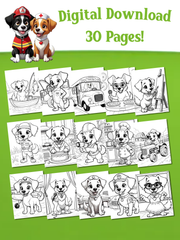 Career Day Dog Lover Coloring Book with Twisty and Windy | Digital Download