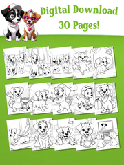 Meet Twisty and Windy Dog Lover Coloring Book | Digital Download