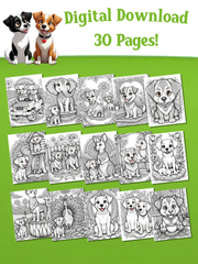 Zen Dog Lover Coloring Book with Twisty and Windy | Digital Download