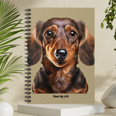 Dachshund Spiral Notebook for Dog Lovers and Dog Moms 8" x 6" | Paws Up Life, LLC
