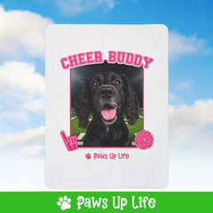 Boykin Spaniel Football Cheer Buddy Cheerleading Dog Fleece Sherpa Blanket - Perfect for Snuggling and Cozy Napping | Paws Up Life, LLC