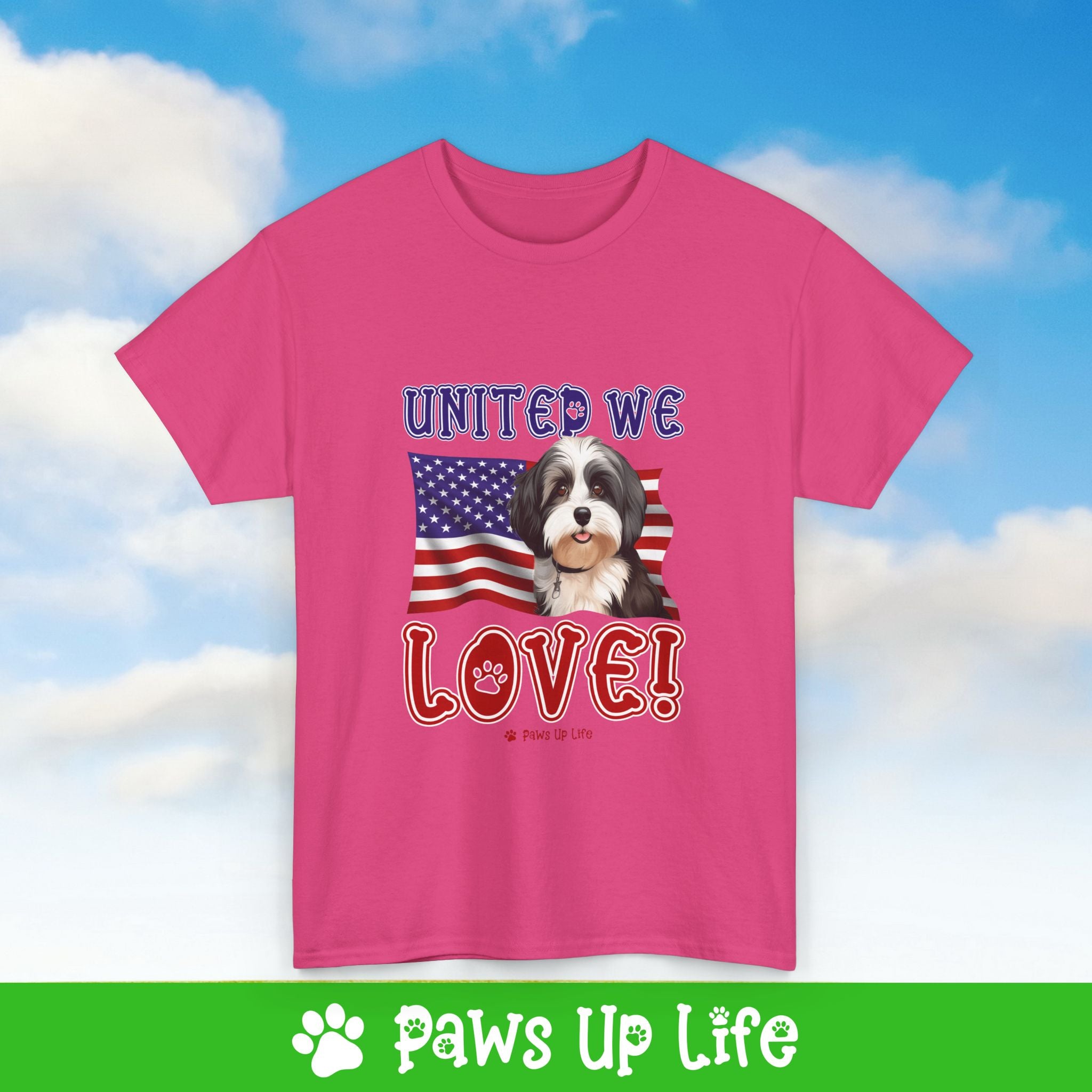 Havanese Dog United We Love Dog Tee, Shirt, Unisex Pet Lover Gift, Dog Mom Dad Tshirt, Animal Rescue Advocate, Cute Puppy Graphic Top Classic Collar | Paws Up Life, LLC