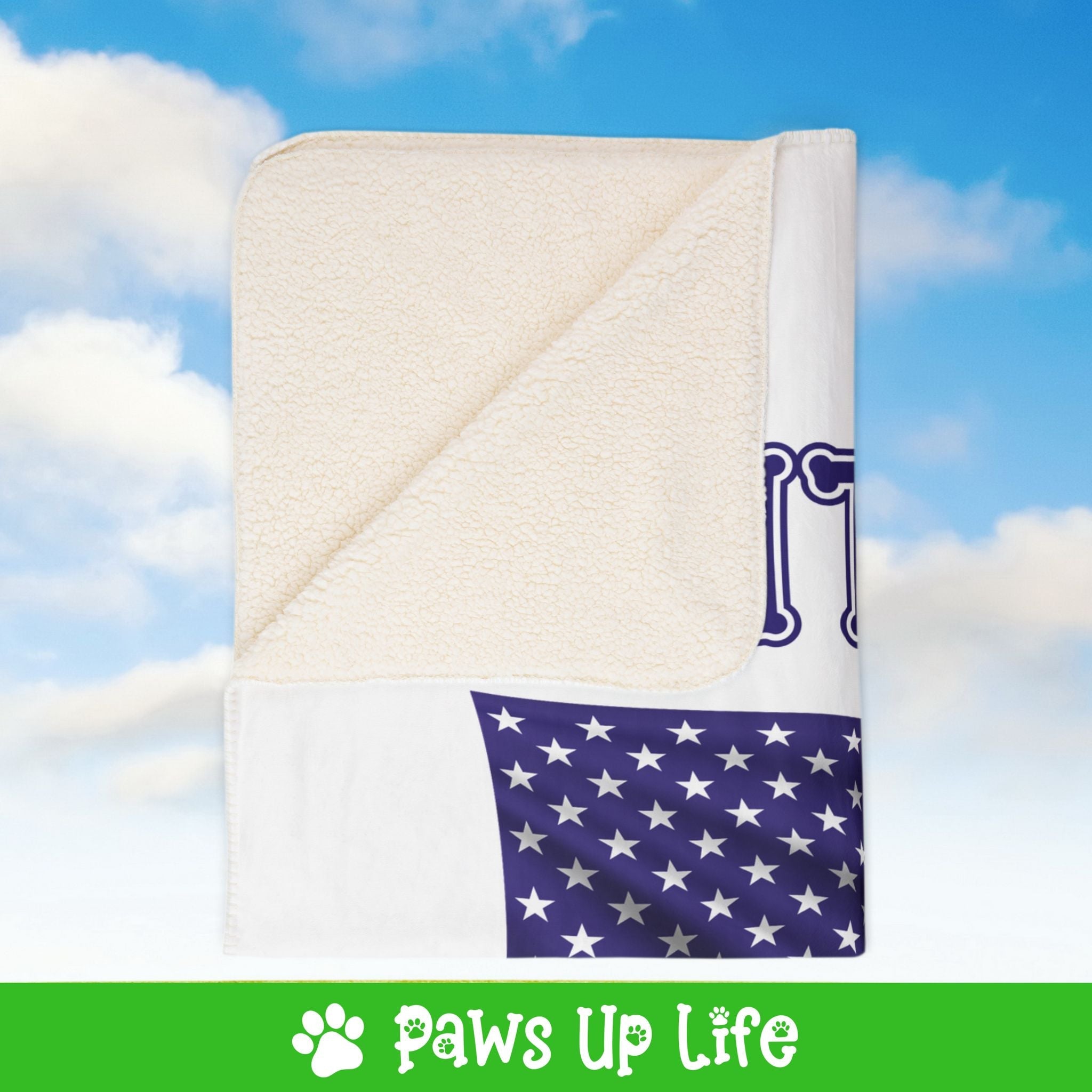 Miniature American Shepherd Dog United We Love Fleece Sherpa Blanket - Perfect for Snuggling and Cozy Napping | Paws Up Life, LLC