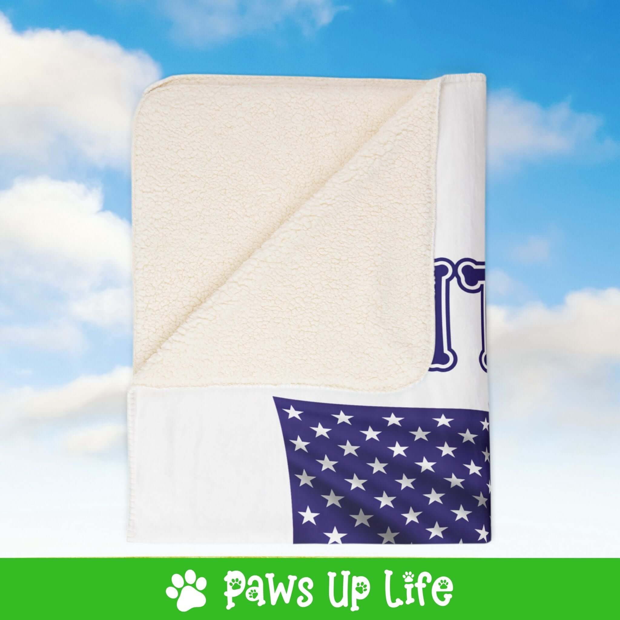 Papillon Dog United We Love Fleece Sherpa Blanket - Perfect for Snuggling and Cozy Napping | Paws Up Life, LLC