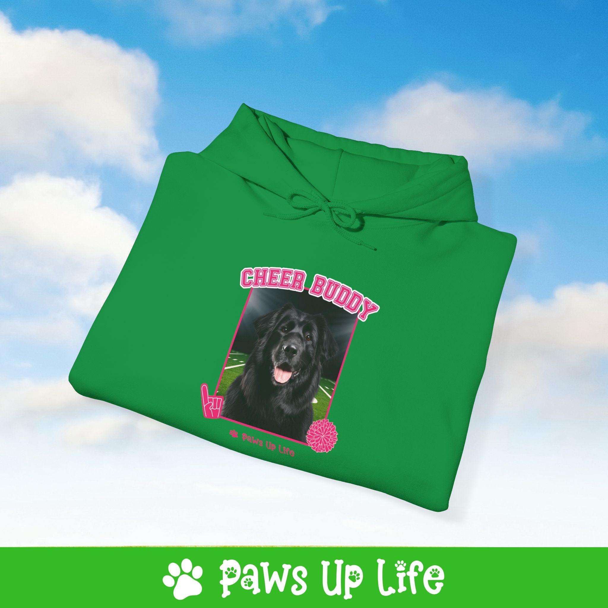 Great Pyrenes Football Cheer Buddy Cheerleading Dog Unisex Hoodie Hooded Sweatshirt Classic Comfy Cotton | Paws Up Life, LLC