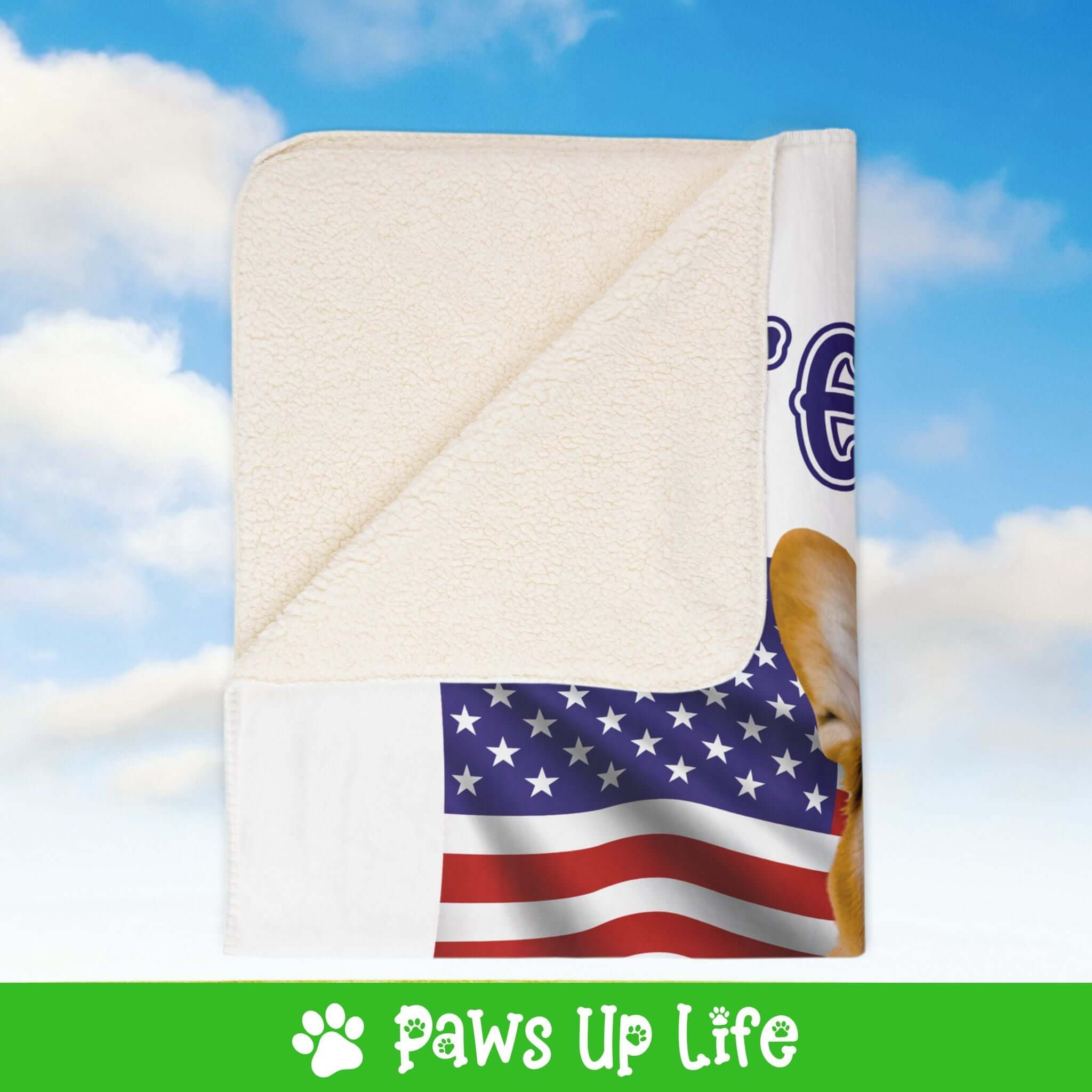 Pembroke Welsh Corgi Dog United We Love Fleece Sherpa Blanket - Perfect for Snuggling and Cozy Napping | Paws Up Life, LLC