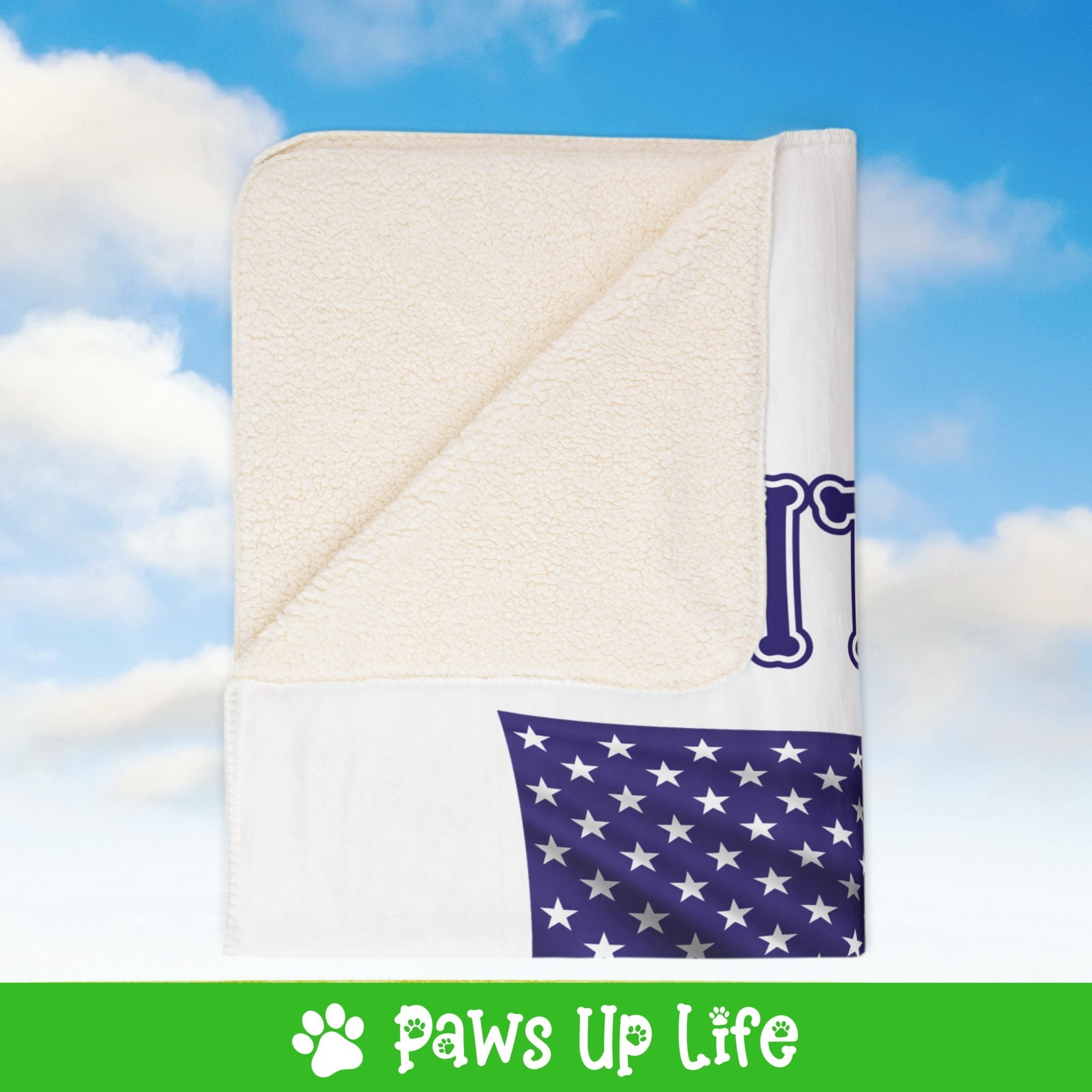 Bull Terrier Dog United We Love Fleece Sherpa Blanket - Perfect for Snuggling and Cozy Napping | Paws Up Life, LLC