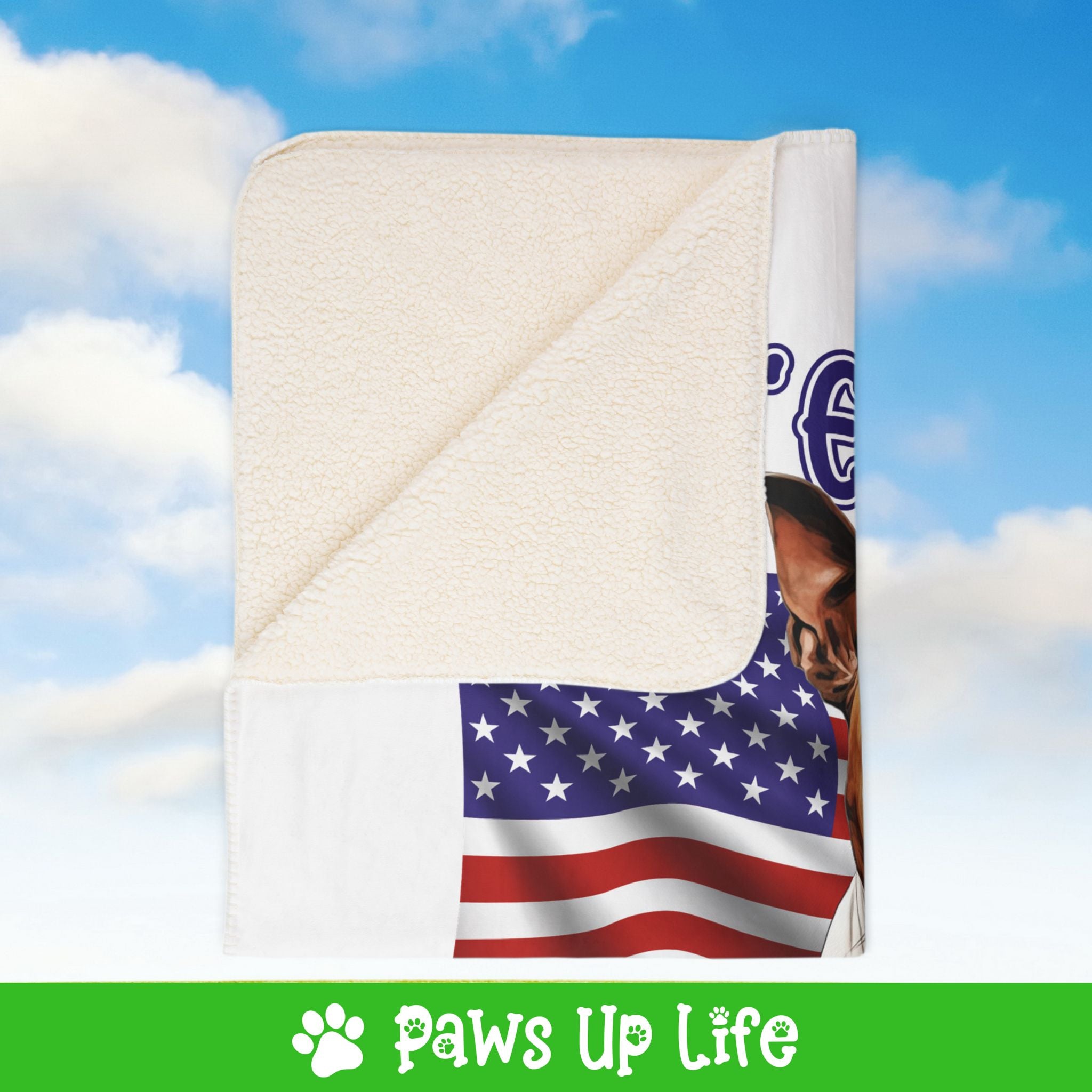 Bull Terrier Dog United We Love Fleece Sherpa Blanket - Perfect for Snuggling and Cozy Napping | Paws Up Life, LLC