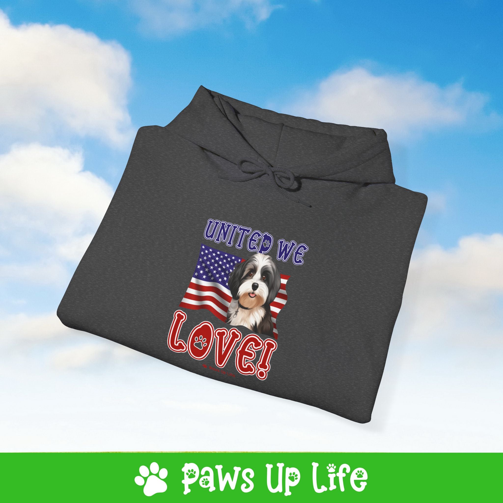 Havanese Dog United We Love Unisex Hoodie Hooded Sweatshirt Classic Comfy Cotton | Paws Up Life, LLC