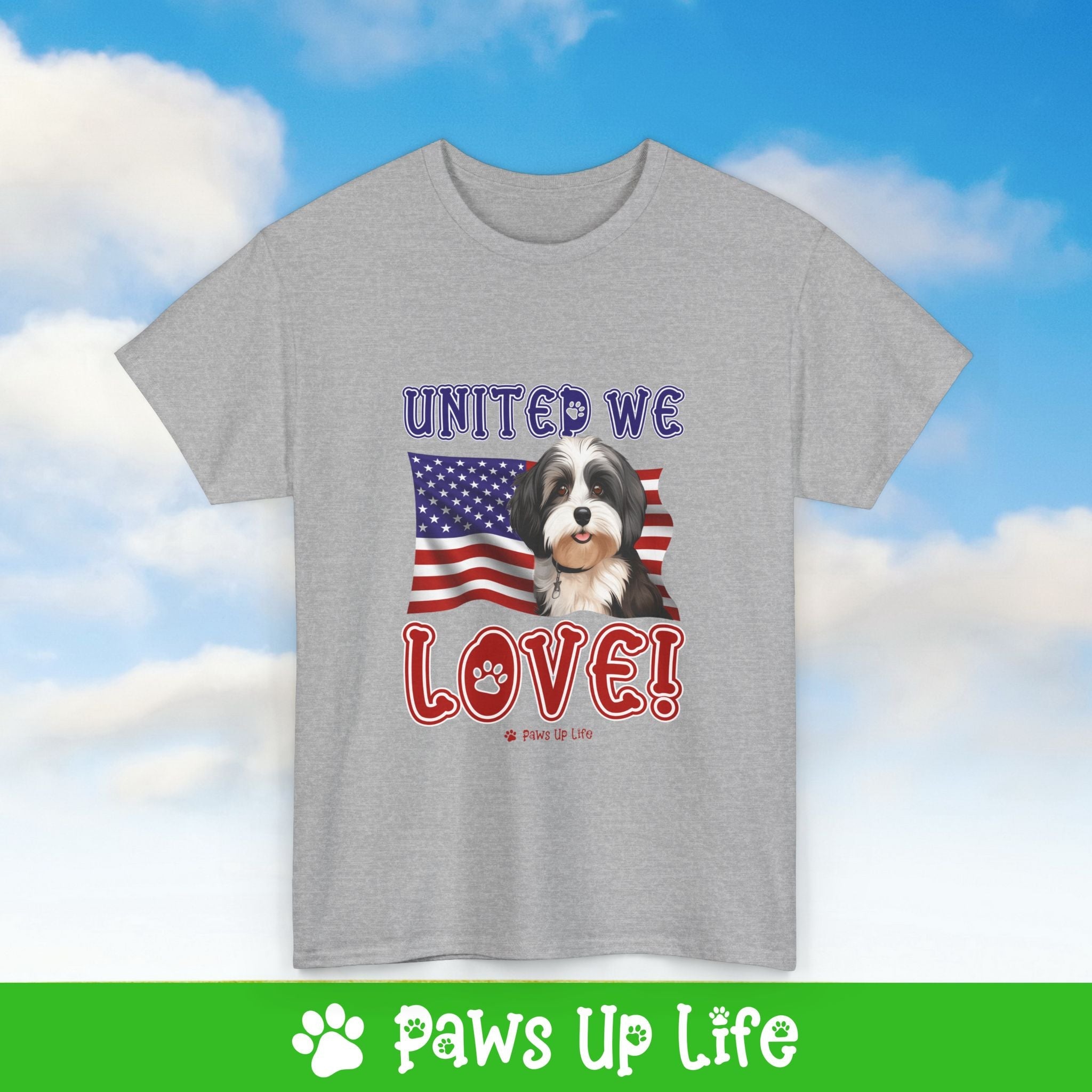 Havanese Dog United We Love Dog Tee, Shirt, Unisex Pet Lover Gift, Dog Mom Dad Tshirt, Animal Rescue Advocate, Cute Puppy Graphic Top Classic Collar | Paws Up Life, LLC