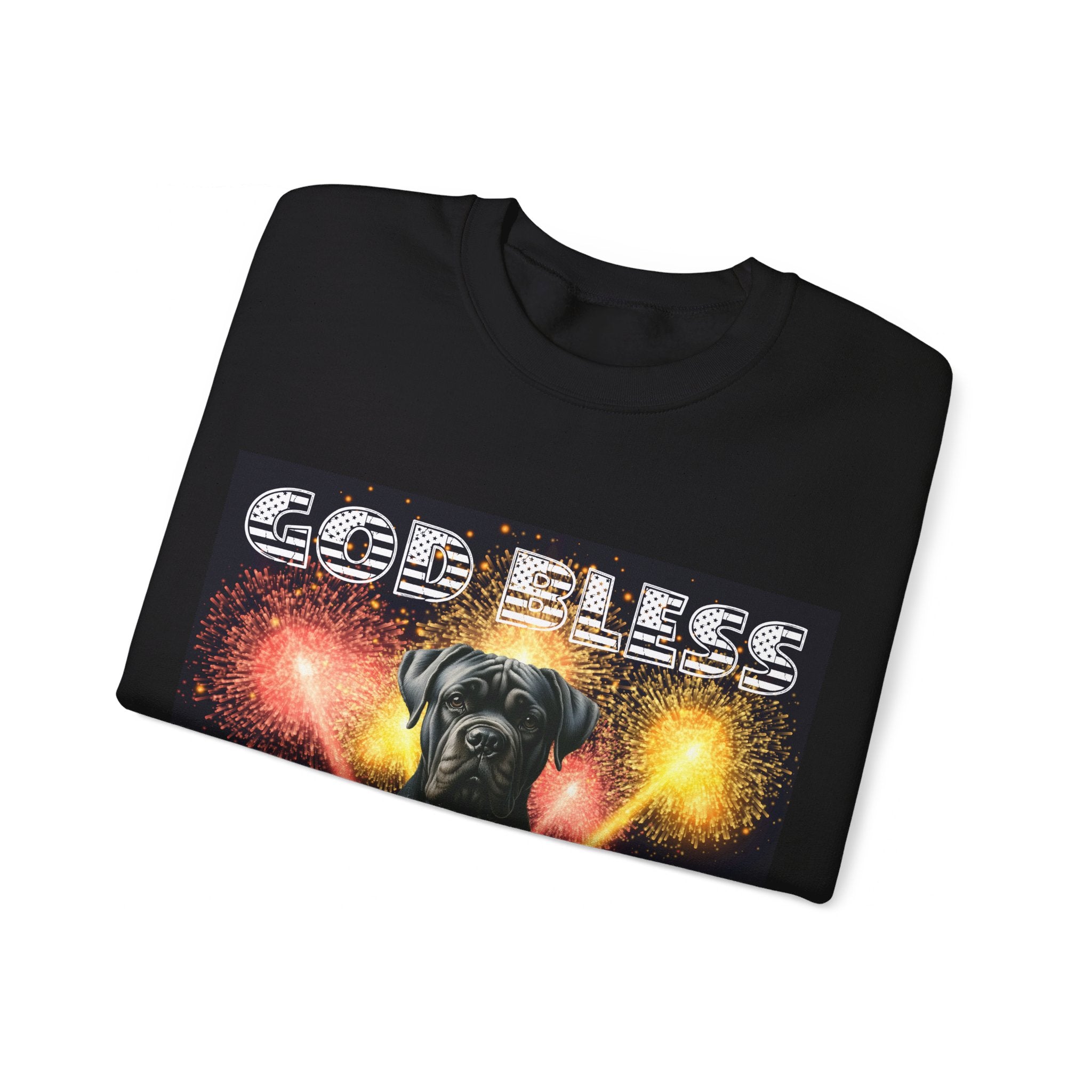 God Bless Cane Corso Patriotic Unisex Sweatshirt Heavy Blend™ Crewneck | Paws Up Life, LLC