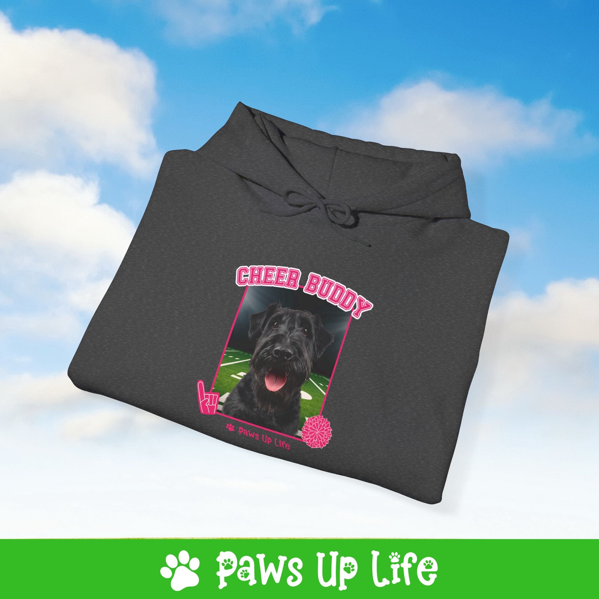 Irish Terrier Football Cheer Buddy Cheerleading Dog Unisex Hoodie Hooded Sweatshirt Classic Comfy Cotton