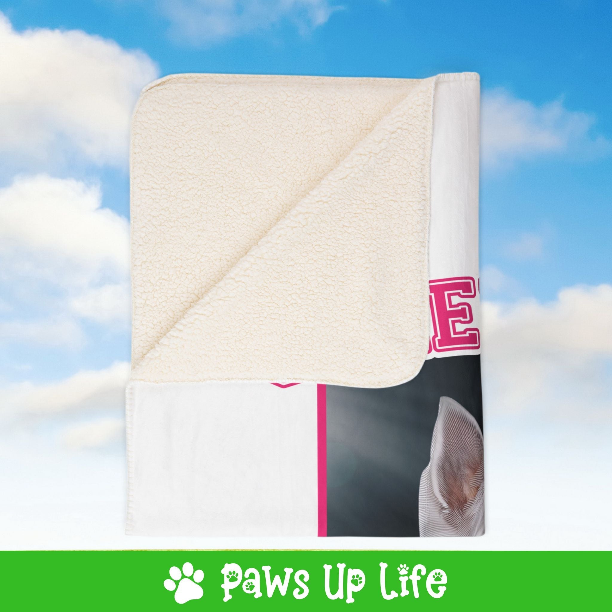 White Scottish Terrier Football Cheer Buddy Cheerleading Dog Fleece Sherpa Blanket - Perfect for Snuggling and Cozy Napping | Paws Up Life, LLC