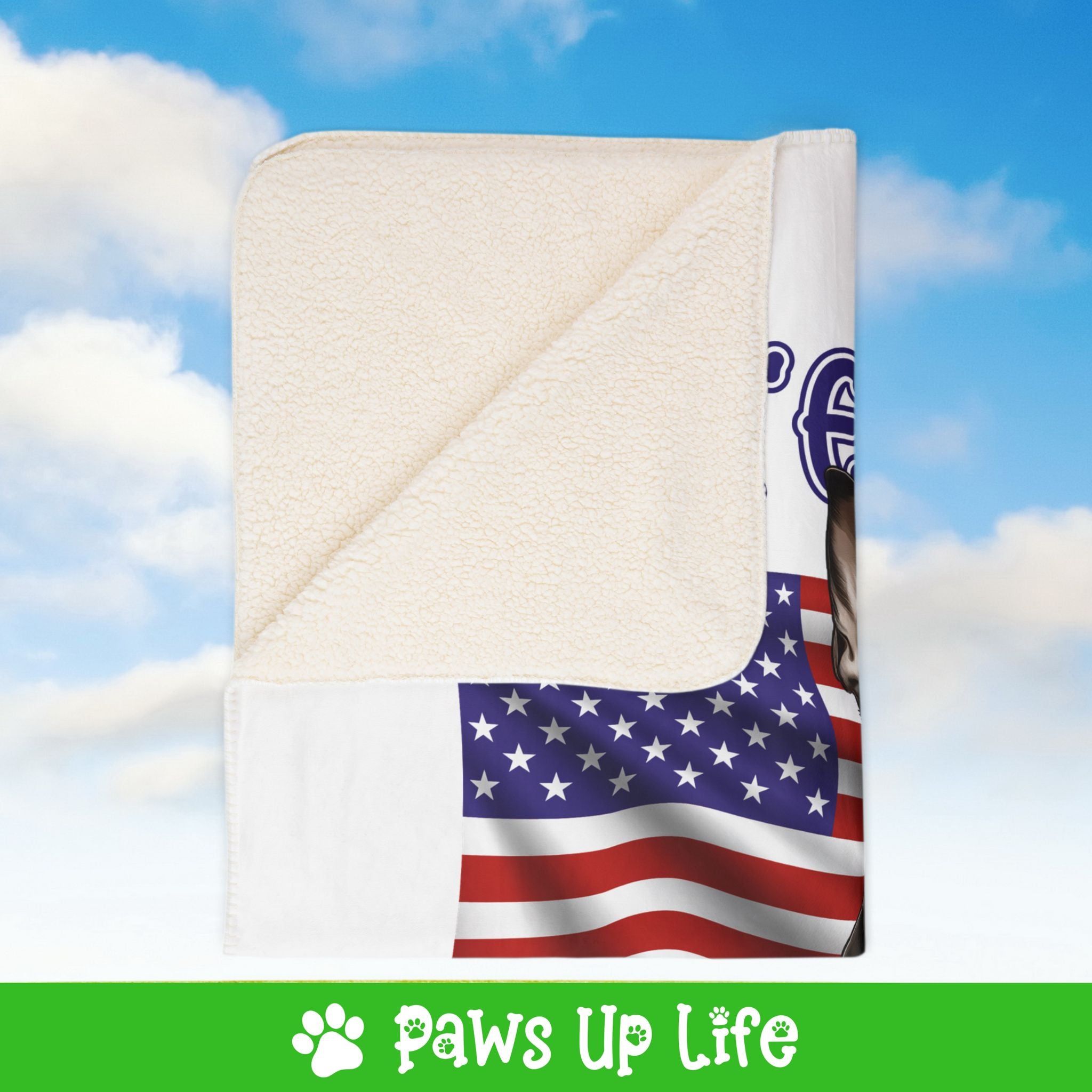 Boston Terrier Dog United We Love Fleece Sherpa Blanket - Perfect for Snuggling and Cozy Napping | Paws Up Life, LLC