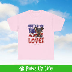 Miniature Pinscher Dog United We Love Dog Tee, Shirt, Unisex Pet Lover Gift, Dog Mom Dad Tshirt, Animal Rescue Advocate, Cute Puppy Graphic Top Classic Collar | Paws Up Life, LLC