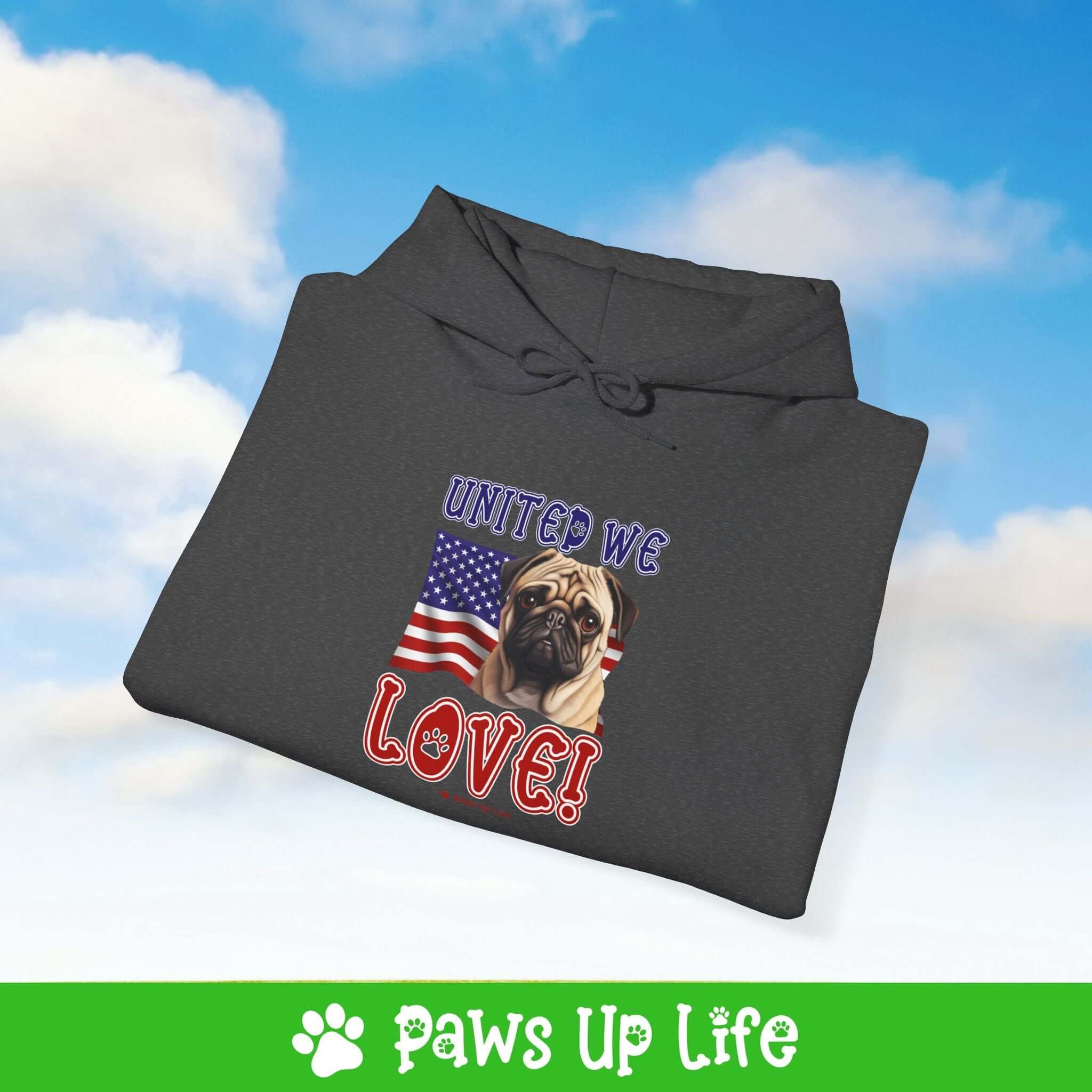 Pug Dog Patriotic Hoodie