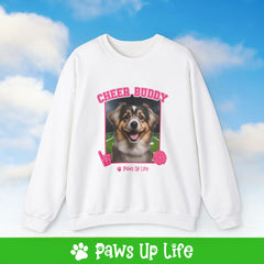 Havanese Football Cheer Buddy Cheerleading Dog Crewneck Sweatshirt, Unisex Gift for Animal Lovers, Dog Mom Dad Sweatshirt, Cute Dog Lover Apparel, Fun Pet | Paws Up Life, LLC