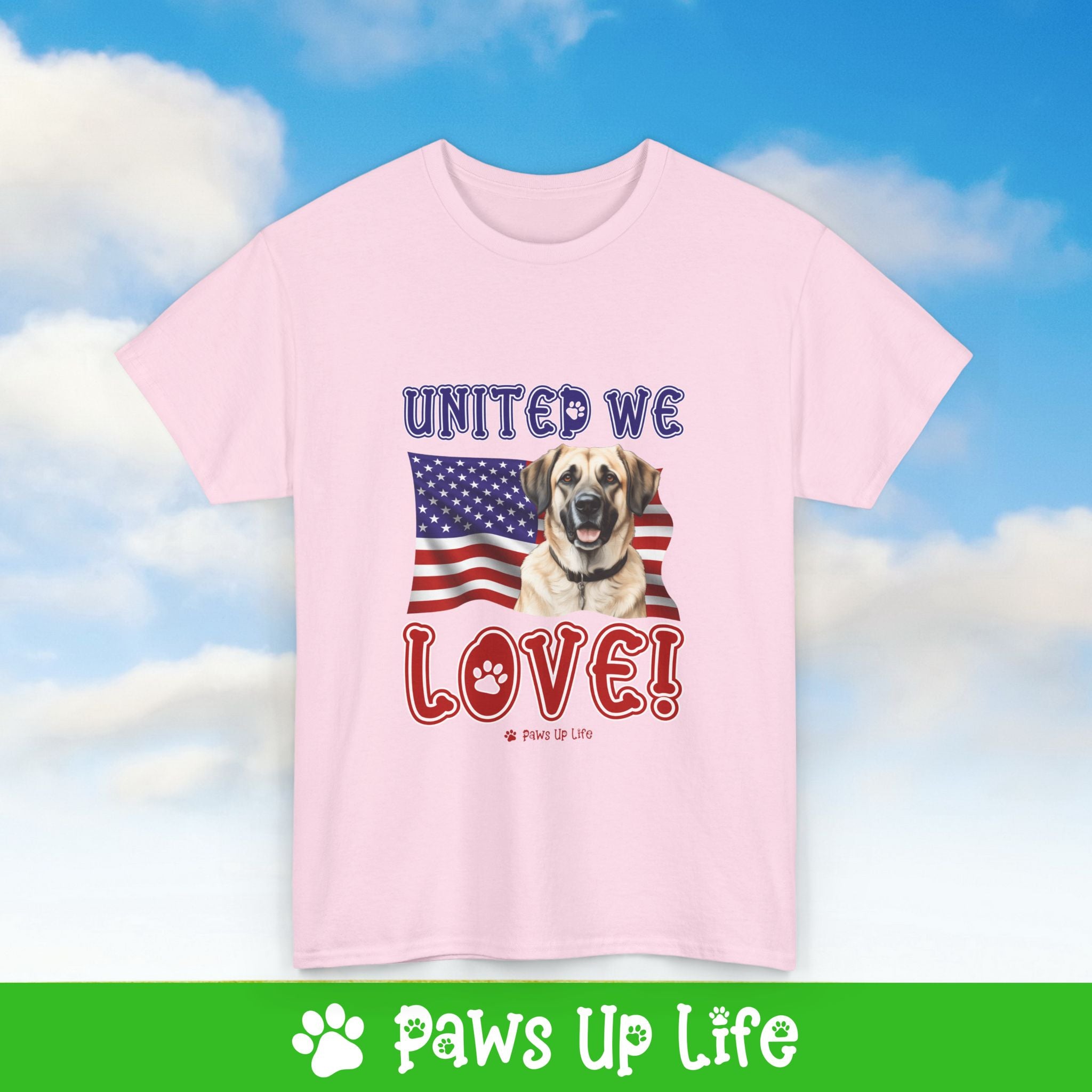 Anatolian Shepherd Dog United We Love Dog Tee, Shirt, Unisex Pet Lover Gift, Dog Mom Dad Tshirt, Animal Rescue Advocate, Cute Puppy Graphic Top Classic Collar | Paws Up Life, LLC