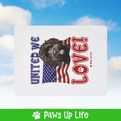 Portuguese Water Dog Patriotic Blanket