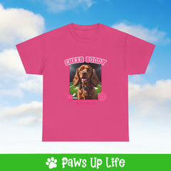 Cocker Spaniel Football Cheer Buddy Cheerleading Dog Tee, Shirt, Unisex Pet Lover Gift, Dog Mom Dad Tshirt, Animal Rescue Advocate, Cute Puppy Graphic Top Classic Collar | Paws Up Life, LLC