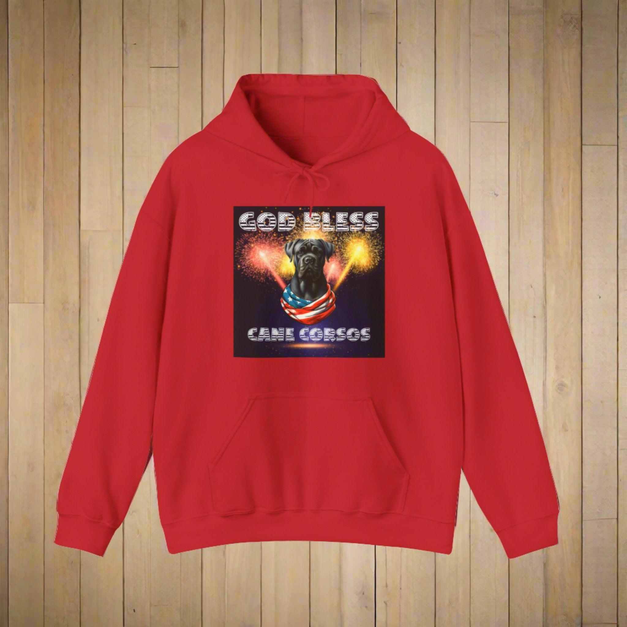 God Bless Cane Corso Patriotic Unisex Sweatshirt Heavy Blend™ Hooded | Paws Up Life, LLC