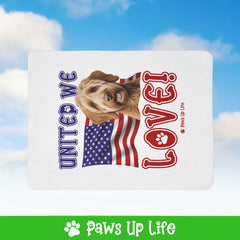 Labradoodle Dog United We Love Fleece Sherpa Blanket - Perfect for Snuggling and Cozy Napping | Paws Up Life, LLC