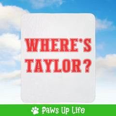 Where's Taylor Football Fleece Sherpa Blanket - Perfect for Snuggling and Cozy Napping | Paws Up Life, LLC