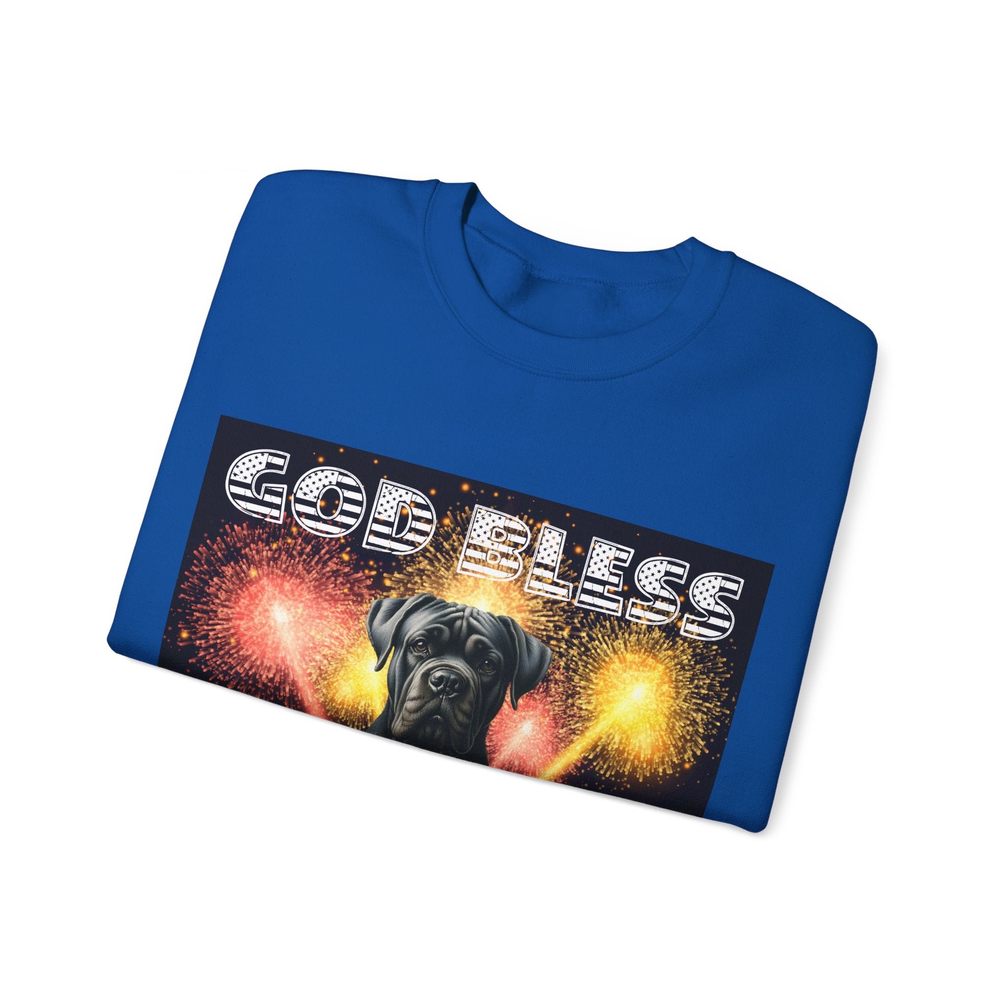 God Bless Cane Corso Patriotic Unisex Sweatshirt Heavy Blend™ Crewneck | Paws Up Life, LLC