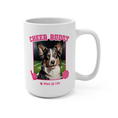 Cardigan Welsh Corgi Football Cheer Buddy Cheerleading Dog 15oz Large Coffee Mug Ceramic Drinkware Tea Washable | Paws Up Life, LLC