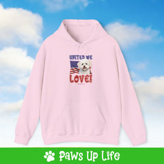 Bichon Frise Dog United We Love Unisex Hoodie Hooded Sweatshirt Classic Comfy Cotton