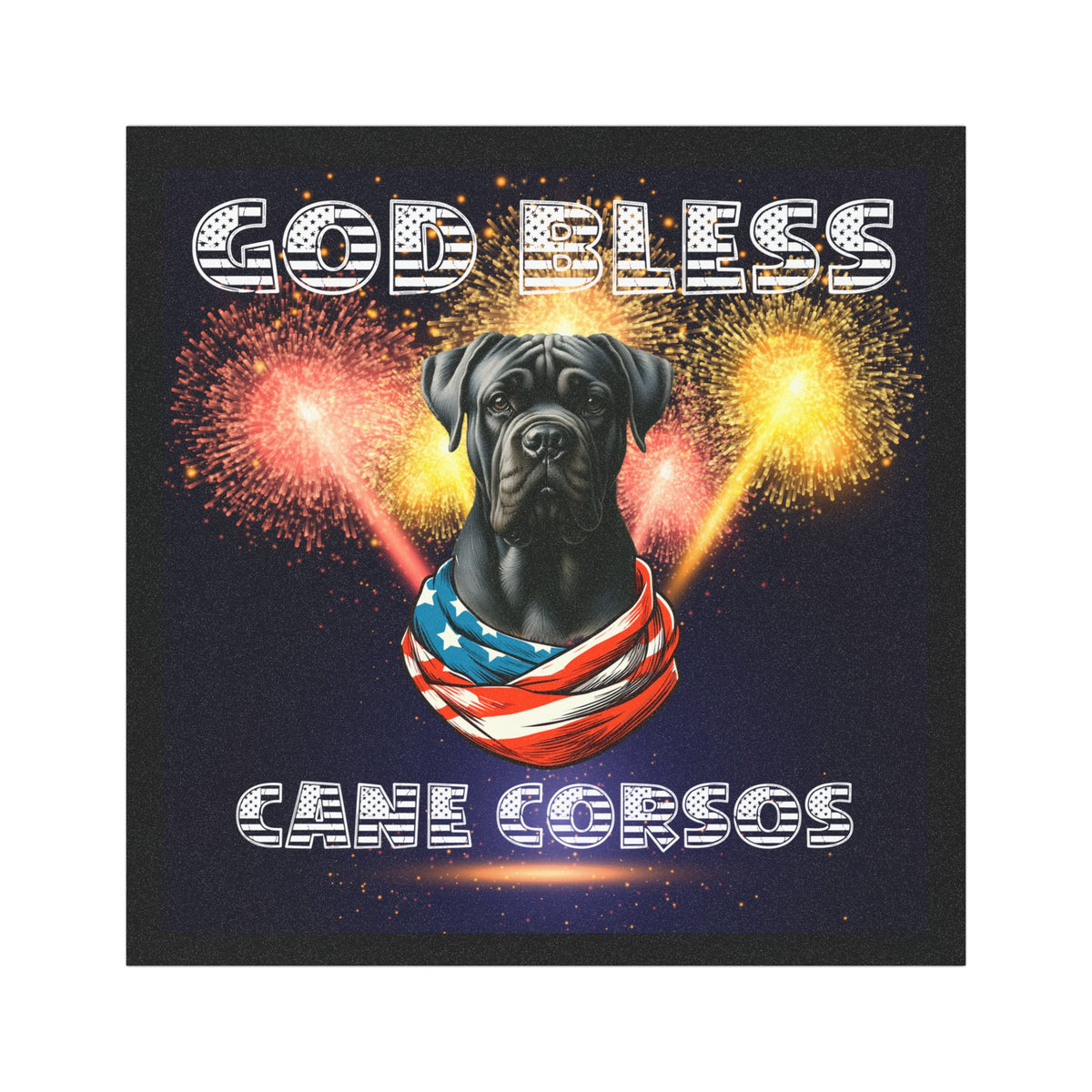 God Bless Cane Corso Dog Car Magnets 5" x 5" | Paws Up Life, LLC