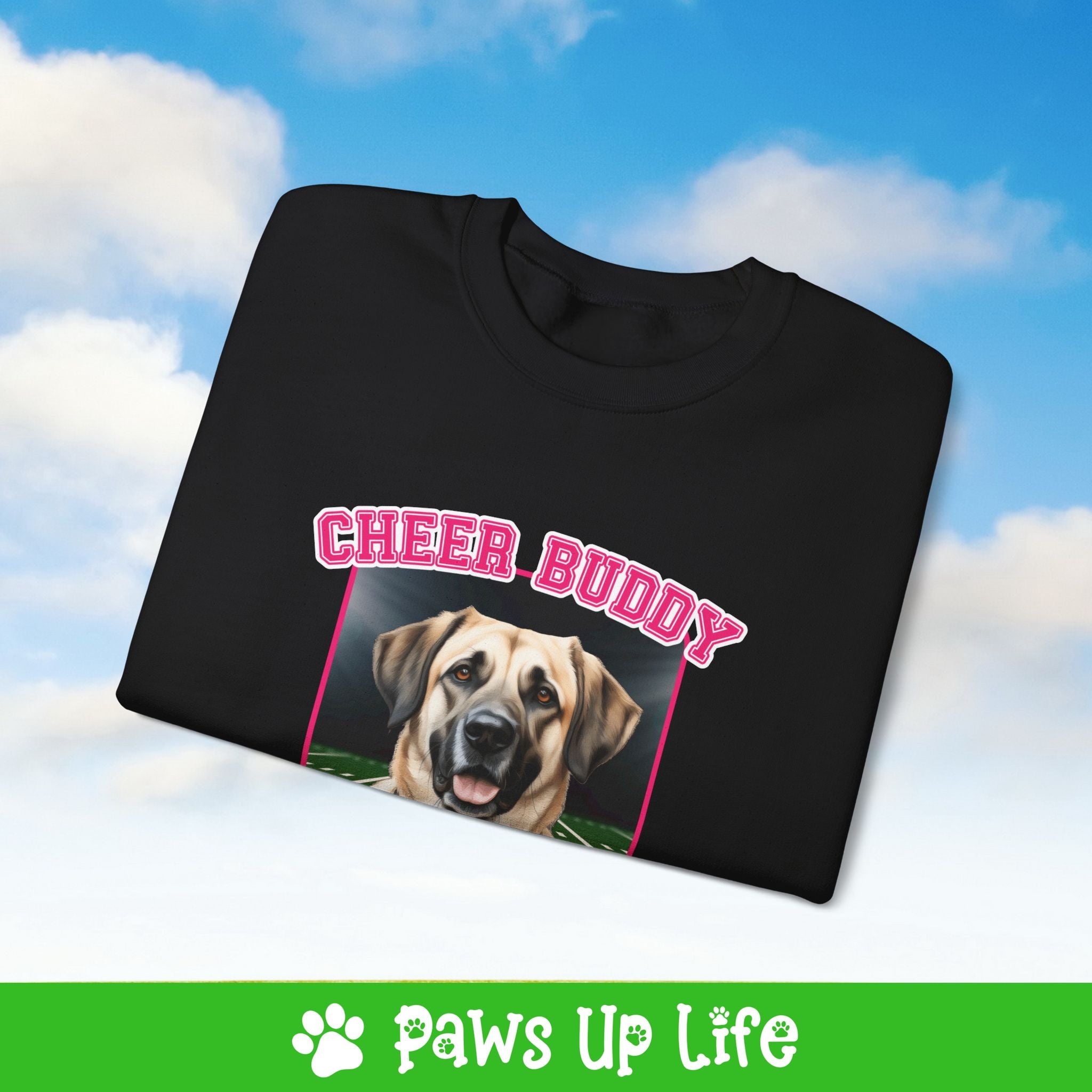 Anatolian Shepherd Cheer Buddy Cheerleading Dog Crewneck Sweatshirt, Unisex Gift for Animal Lovers, Dog Mom Dad Sweatshirt, Cute Dog Lover Apparel, Fun Pet | Paws Up Life, LLC