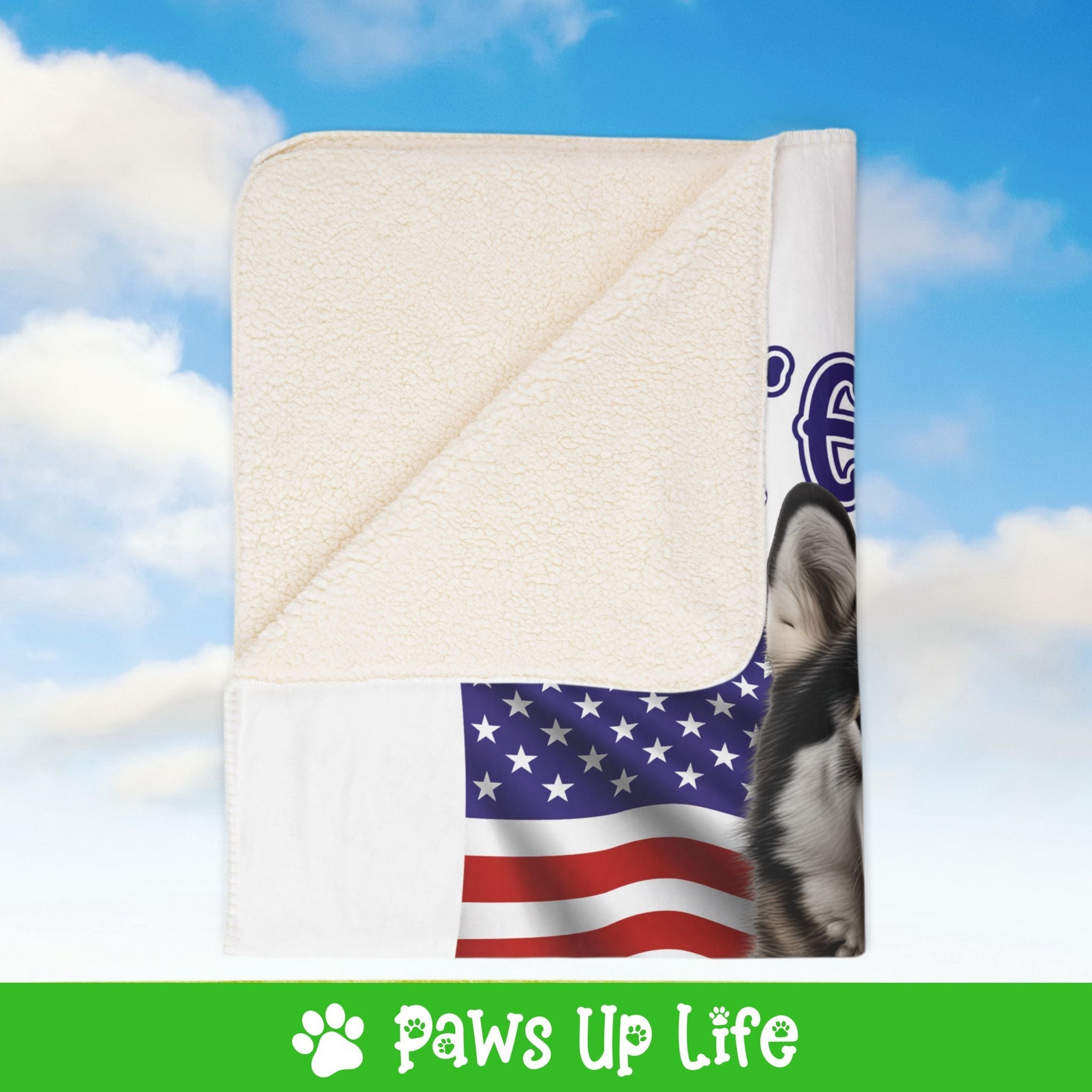 Alaskan Malamute Dog United We Love Fleece Sherpa Blanket - Perfect for Snuggling and Cozy Napping | Paws Up Life, LLC