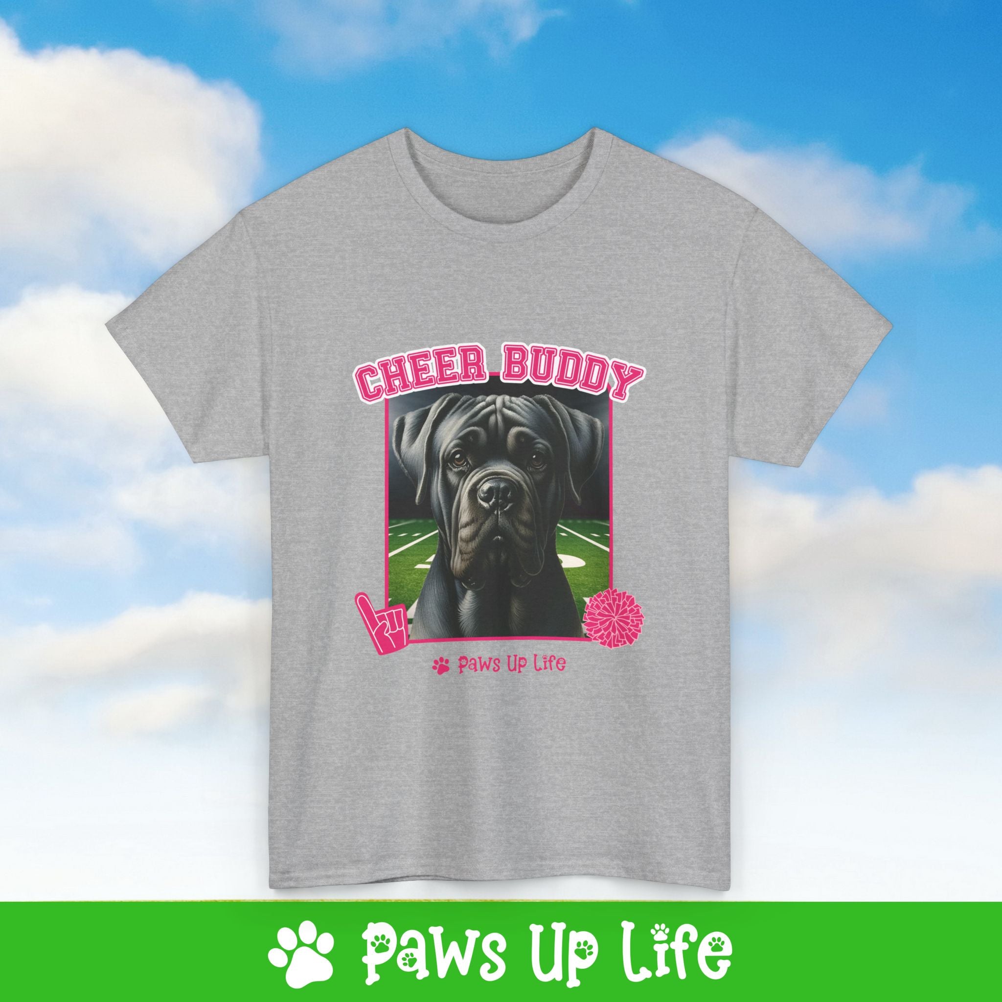 Cane Corso Football Cheer Buddy Cheerleading Dog Tee, Shirt, Unisex Pet Lover Gift, Dog Mom Dad Tshirt, Animal Rescue Advocate, Cute Puppy Graphic Top Classic Collar | Paws Up Life, LLC